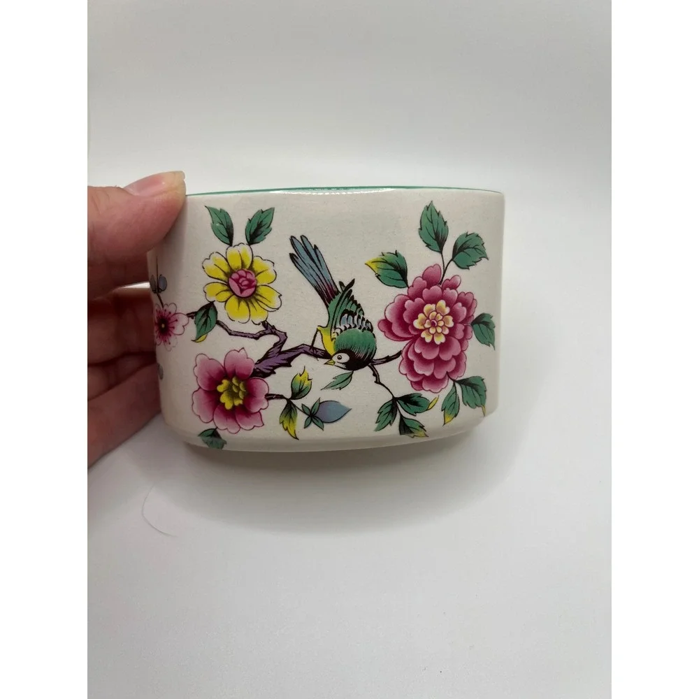 Vintage Old Foley James Kent Chinese Rose 3pc Floral Vanity Bathroom Set